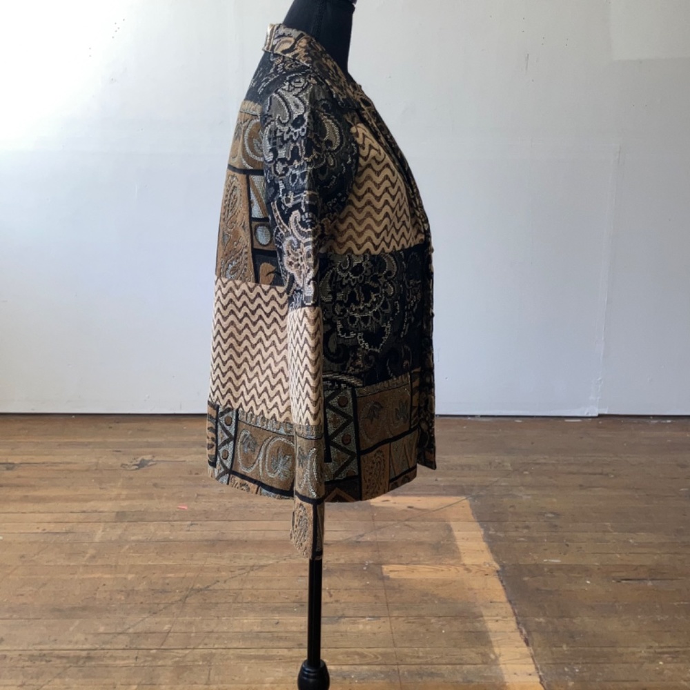 Kyra brown and black, tapestry, multi print blazer - Picture 7 of 12